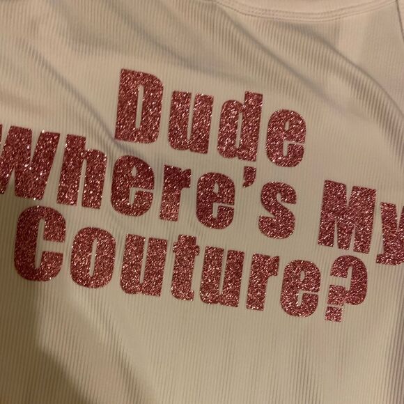 Y2k dude where’s my couture ribbed cami tank - Picture 6 of 6